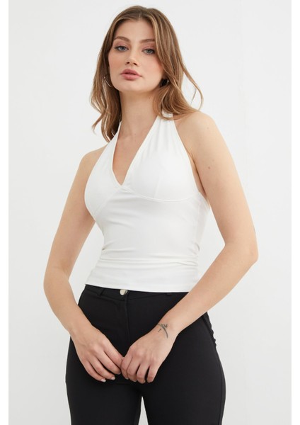 Boyundan Geçmeli Kaplı Bluz modelleri