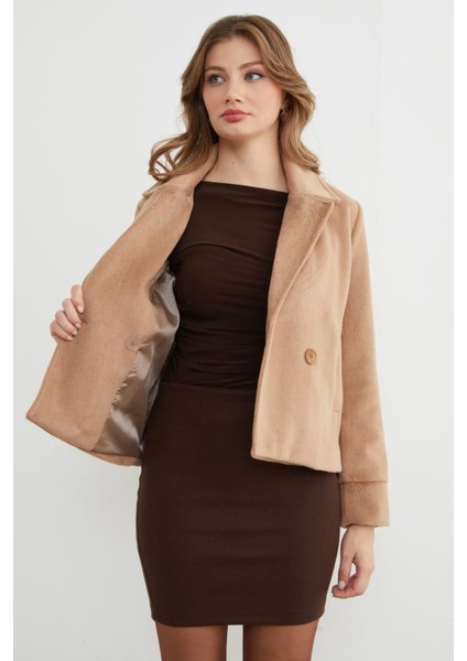 Cepli Kruvaze Yaka Yumuşak Dokulu Kaşe Mont indirimleri