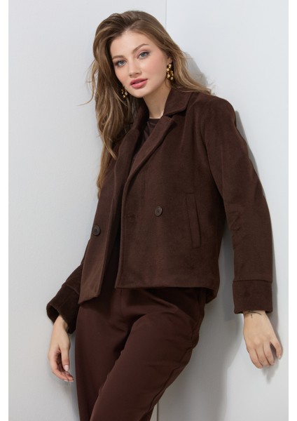 Cepli Kruvaze Yaka Yumuşak Dokulu Kaşe Mont fiyatları