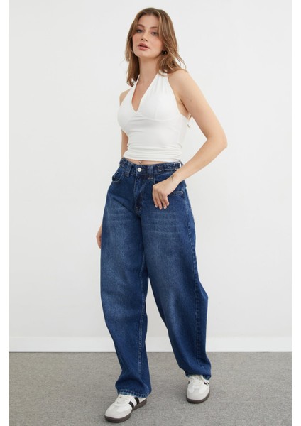 Beli Tokalı Baggy Jean modelleri