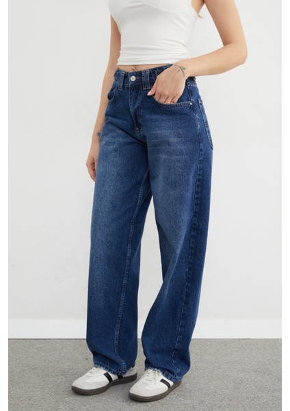 Beli Tokalı Baggy Jean