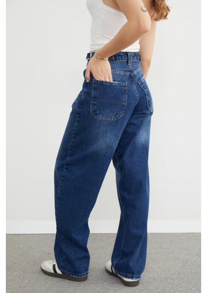 Beli Tokalı Baggy Jean