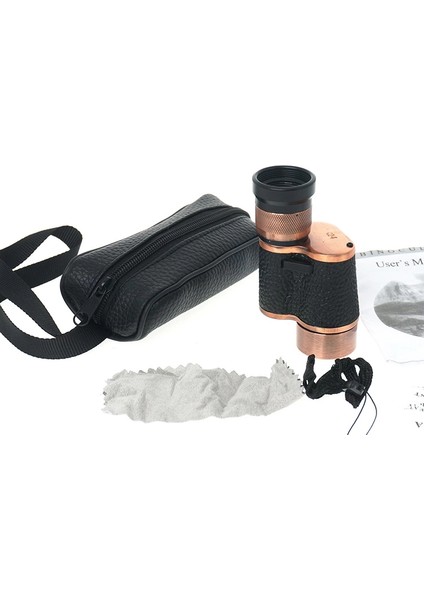 6X24 Baıgısh, Askeri Tarzi Pirinç ve Deri Kaplamalı, Deri Çantalı Monocular Dürbün Princ modelleri