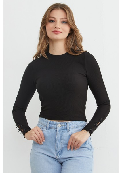 Fitilli Kolları Fiyonk Detaylı Bluz fırsatları