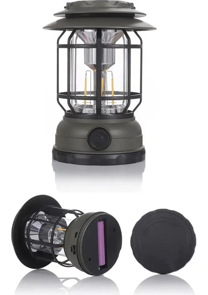 USB Şarjlı LED Kamp Lambası - Bluetooth Müzik Çalar, El Feneri ve Cep Telefonu Şarj Cihazı modelleri