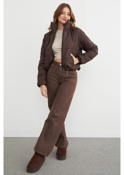 Beli Lastikli Crop Şişme Mont fırsatları