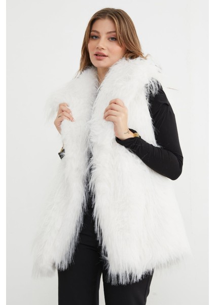 Kemer Detaylı Suni Kürk Yelek modelleri