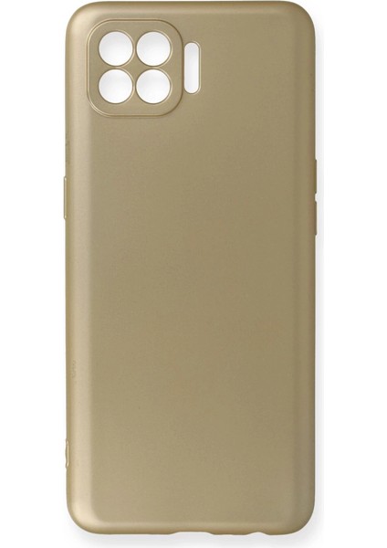 Oppo Reno 4 Lite Kılıf First Silikon - Gold