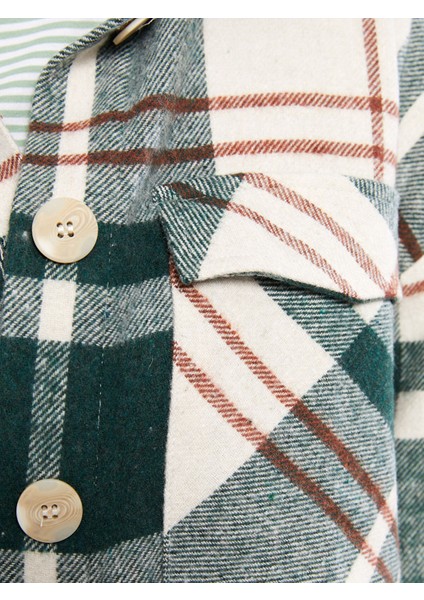 Yeni Sezon Ekose Uzun Kollu Flanel Oversize Kadın Oduncu Gömlek Ceket fırsatları