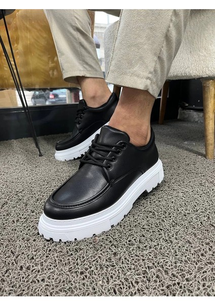 Kb-X6 Kuback Siyah Cilt Günlük Erkek Ayakkabı