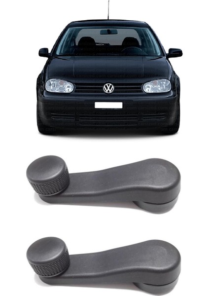 Vw Golf 4 Mk4 1998 - 2004 Uyumlu Manuel Çevirmeli Cam Açma Kapama Kolu Siyah 2 Adet Takım 1H0837581