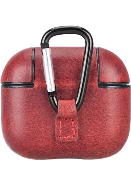Apple Airpods 3.nesil Uyumlu Deri Kılıf Juni Aa4 Kırmızı modelleri