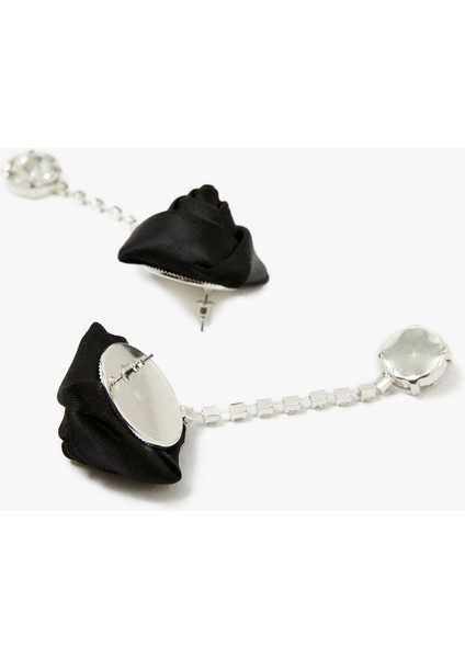 Sallantılı Taşlı Çiçek Küpe modelleri