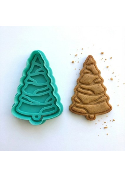 Yılbaşı Sofrası Için Çam Ağacı Figürlü Kurabiye Kalıbı | Noel Kutlamaları | Hamur, Kil ve Şeker Hamuru Damgası