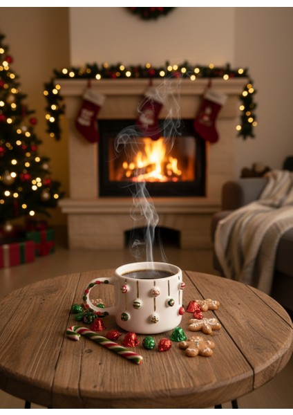 Kış Süslemeli Seramik Kupa fırsatları