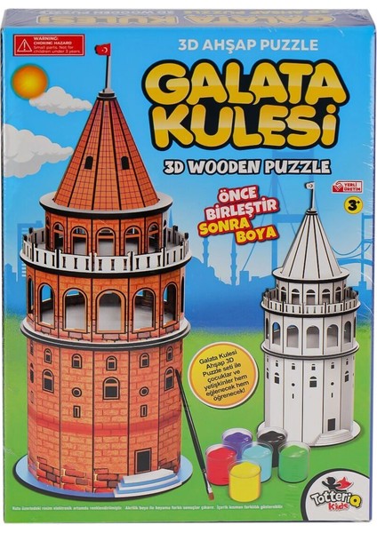 8210 Galata Kulesi Ahşap 3D Puzzle modelleri