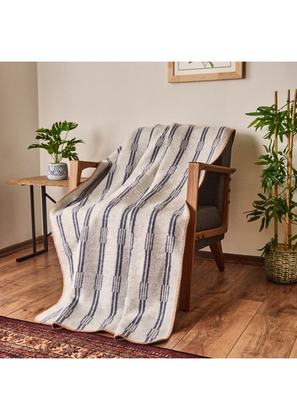 Soft Mavruz Pamuklu Tv Battaniyesi - Mavi - 130X170 cm fiyatları