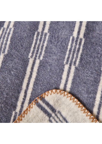 Soft Mavruz Pamuklu Tv Battaniyesi - Mavi - 130X170 cm fırsatları