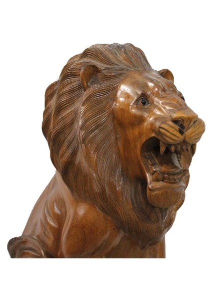Ahşap Aslan Figürü 50 cm