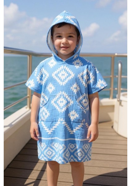 Unısex Müslin Çocuk Panço modelleri