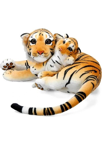 60 Cm. Kaplan ve Sevimli Yavrusu Peluş