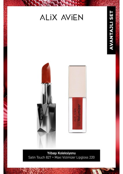 Uzun Süre Kalıcı Dolgunlaştırıcı & Nemlendirici Etkili Kırmızı Ruj Seti - Yılbaşı Koleksiyonu
