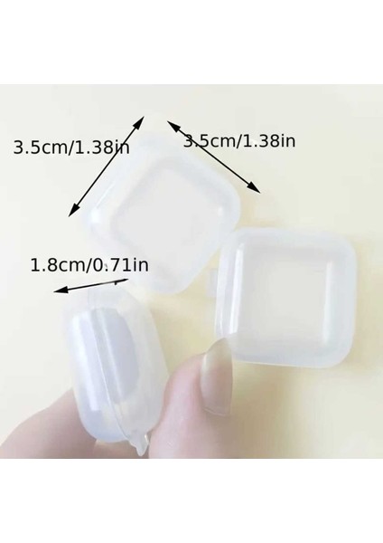 Şeffaf Takı-Küpe-Toka ve Aksesuar Kutusu 10 'lu 3,5x3,5 (BC-1242 ) modelleri