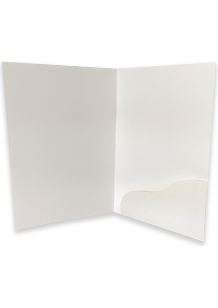 25 Adet Beyaz Cepli Dosya Baskısız 300 gr