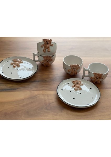 Teddy Bear 2 Adet Kabartma 21CM Tabak modelleri