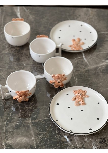 Teddy Bear 2 Adet Kabartma 21CM Tabak fırsatları