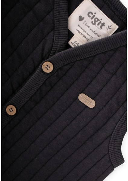 Kapitone Yelek 0-4 Yaş Antrasit modelleri