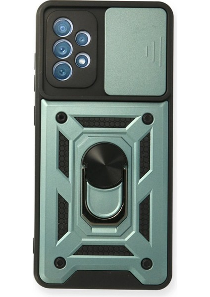 Samsung Galaxy A32 Kılıf Pars Lens Yüzüklü Silikon - YEŞIL-(5796) - MR000K-1FNJ74