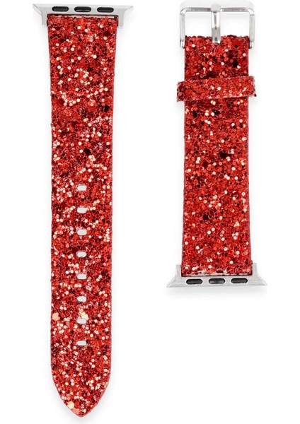 Apple Watch 42MM Starry Taşlı Kordon - KIRMIZI-(5796) - MR000K-1GDGT4