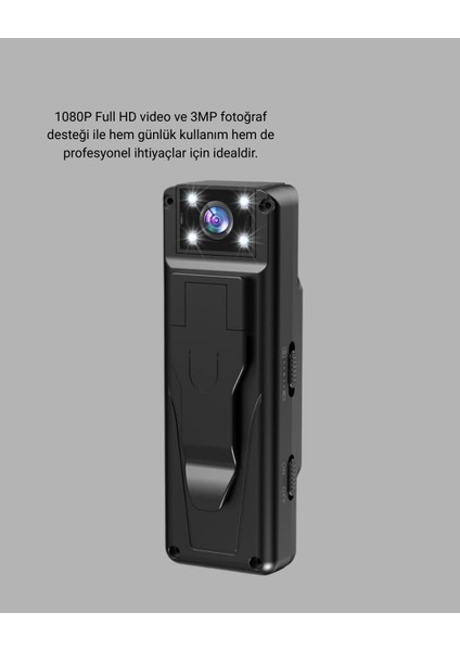 Mini Güvenlik Kamerası 1080P 3mp Fotoğraf 180° Ayarlanabilir Lens USB Şarjlı - MR000K-1FMRQ0 fiyatları