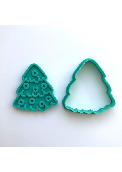Ponponlu Katmanlı Yılbaşı Ağacı Figürlü Kurabiye Kalıbı | Yeni Yıl Kutlamaları | Hamur, Kil ve Şeker Hamuru Damgası fırsatları