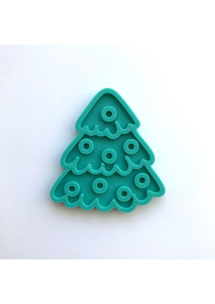 Ponponlu Katmanlı Yılbaşı Ağacı Figürlü Kurabiye Kalıbı | Yeni Yıl Kutlamaları | Hamur, Kil ve Şeker Hamuru Damgası indirimleri
