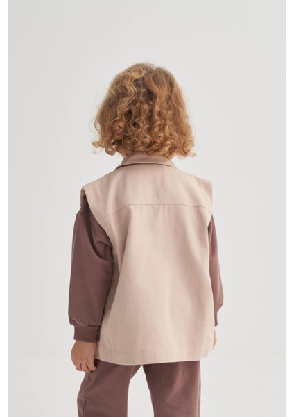 Gabardin Yelek 2-7 Yaş Bej modelleri