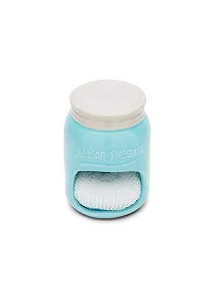 Fox Run Süngerli Seramik Mason Kavanoz Tutucu, 8,9 x 8,9 x 12,7 Cm, Mavi modelleri