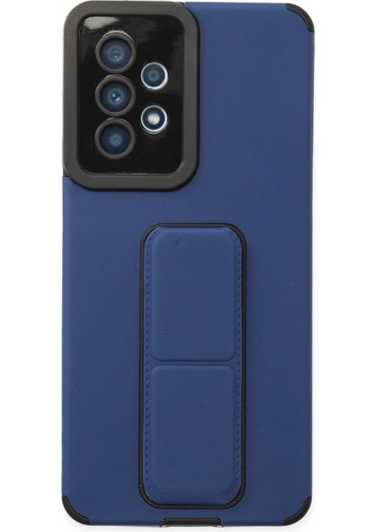 Samsung Galaxy A53 5g Kılıf Mega Standlı Silikon - MAVI-(5796) - MR000K-1FGSO3