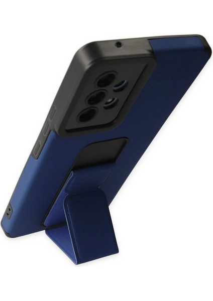 Samsung Galaxy A53 5g Kılıf Mega Standlı Silikon - MAVI-(5796) - MR000K-1FGSO3 modelleri