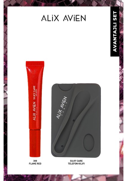 Koruyucu, Dolgunlaştırıcı, Nemlendirici Kırmızı Dudak Parlatıcısı - Silky Care Kılıf ve Lipgloss Set