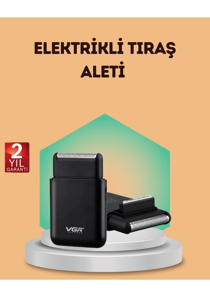 Çift Başlıklı Elektrikli Tıraş Makinesi | Suya Dayanıklı Hafif ve Ergonomik - MR000K-1FX648