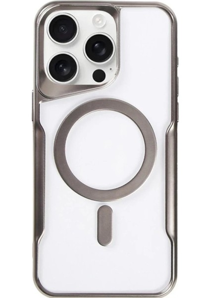 iPhone 14 Pro Kılıf Boyi Magsafe Silikon Kapak - Titan GRI-(5796) - MR000K-1GD3X5