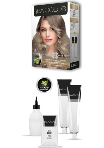 2 Tüp Krem Saç Boyası Seti Elmas Sarısı No:9.1 fiyatları