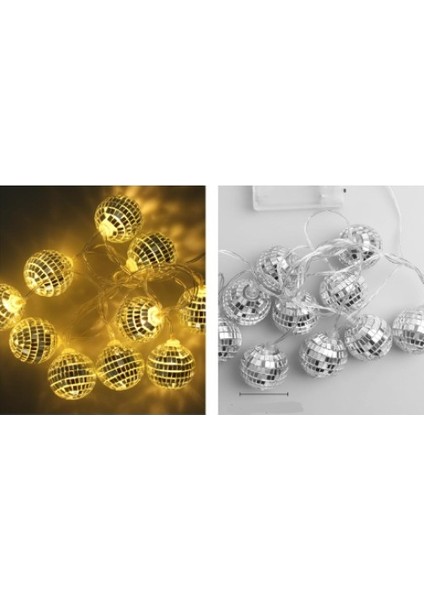 2m 10 LED Pilli Disko Toplu Işık fiyatları