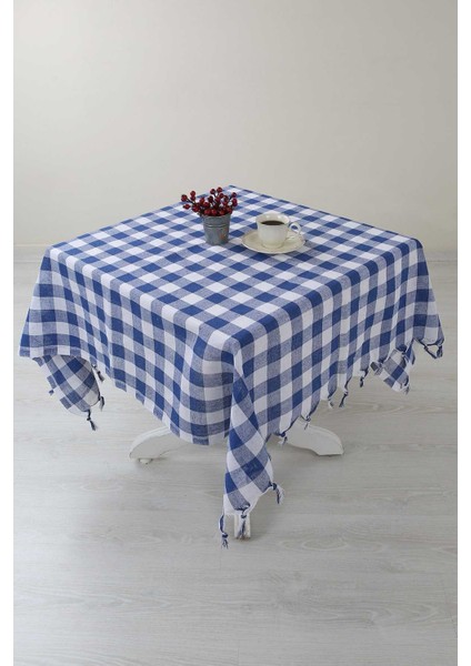 Kareli Saçaklı Mavi Masa/piknik/sofra Örtüsü 165X170 cm fiyatları