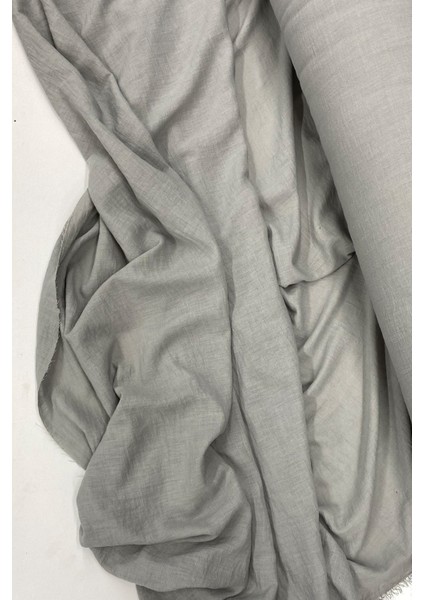 Keten Kumaş - Organik Kumaş - Perde Kumaşı - Ince Keten - Kıyafet Için Kumaş Örtü Gri 42