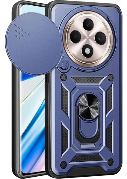 Xiaomi Redmi 14C Kılıf Pars Lens Yüzüklü Silikon - Lacivert