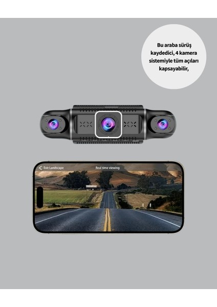 Gps’li 4 Kameralı Araç Iç Dış Kayıt 1080P Wifi Destekli fiyatları