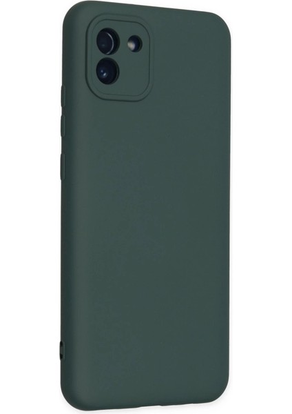 Samsung Galaxy A03 Kılıf Nano Içi Kadife Silikon - Koyu Yeşil fiyatları